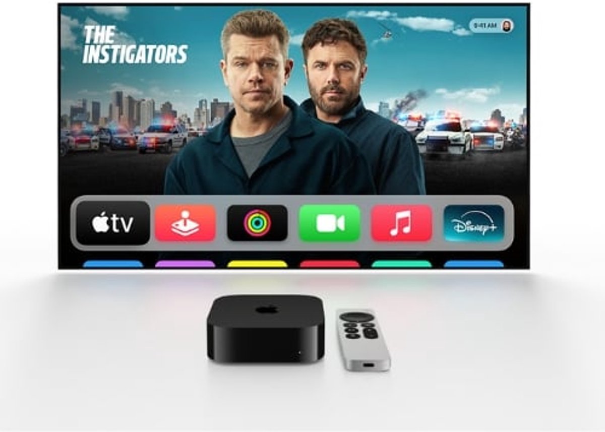 Apple TV 4K met televisie